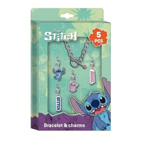Stitch Метална Гривна С 5 Талисмана Kids Licensing