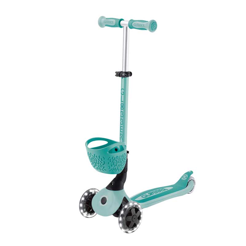 Тротинетка 5 В 1 Globber Baby Learn 360° Flash Lights - Мента