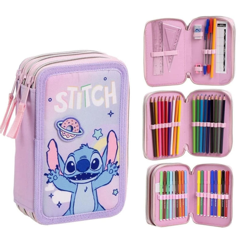 Несесер 3 Ципа Пълен Stitch Cerda