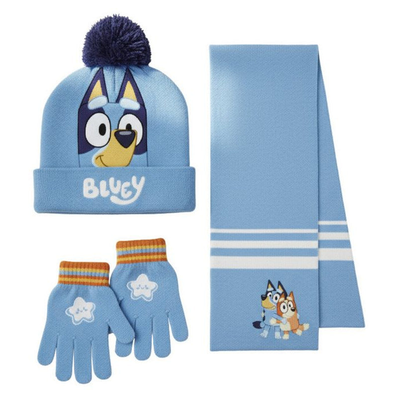 Gyerek sapka, sál és kesztyű szett Bluey Cerda