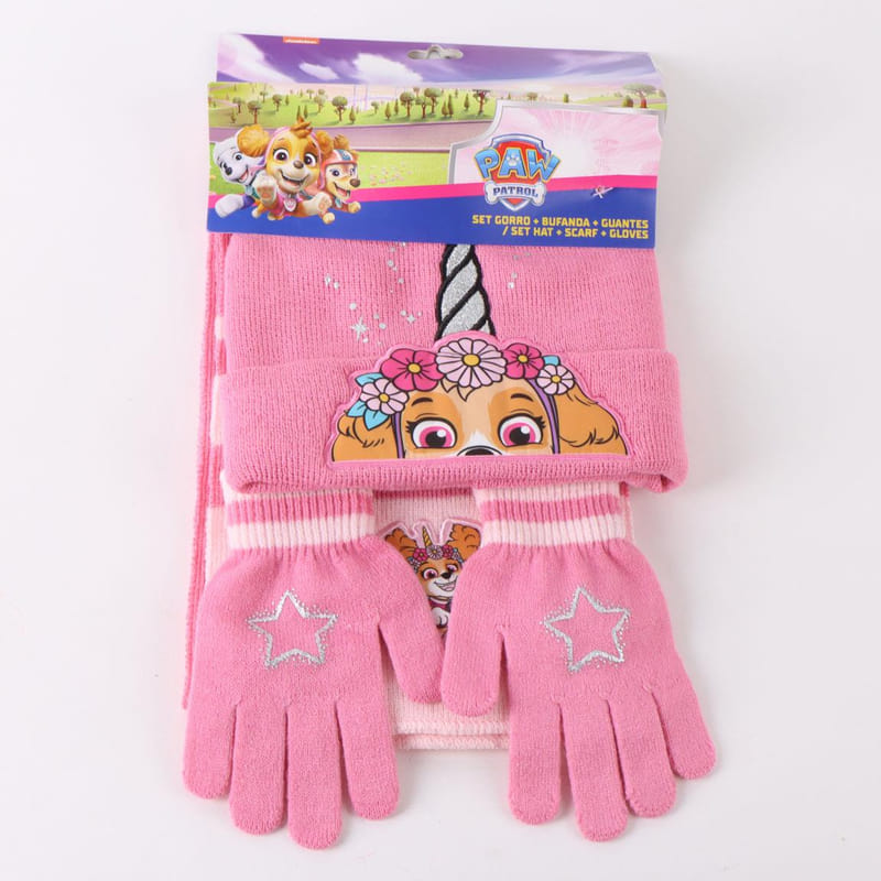 K KT sapka, sál és kesztyű Paw Patrol Cerda