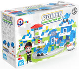 Set de construcții Poliție 180 Piese 3 Modele cu Șină 38X25X14