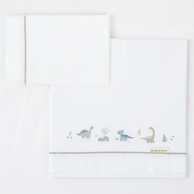 K KT Ágynemű 3db Trex Bölcsőhöz 50x80 White Green Bimbidreams