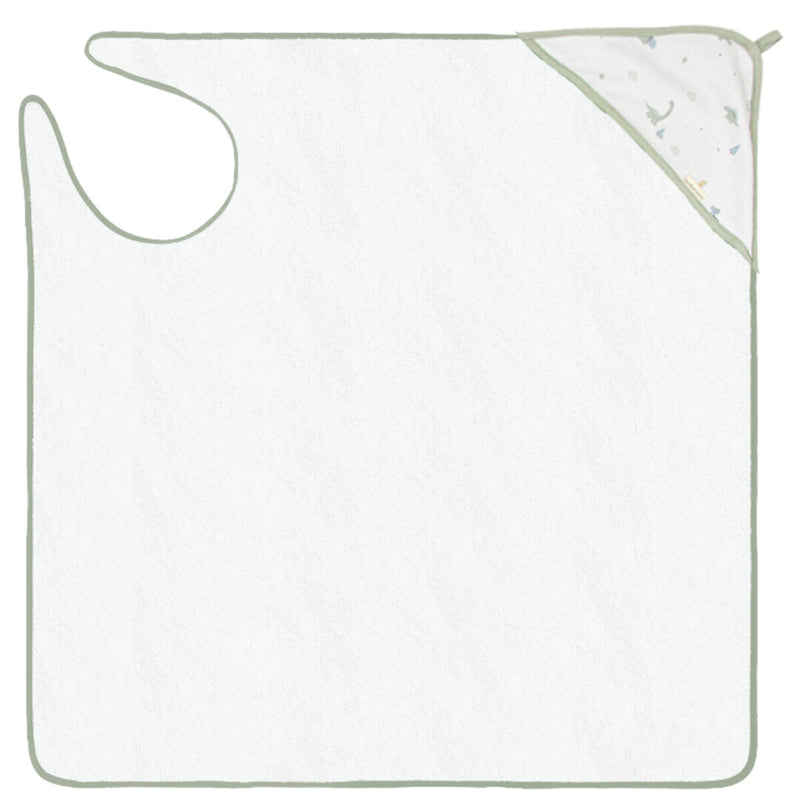 Хавлия С Качулка Дуо Trex 100x100 White Green Bimbidreams