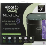 Sterilizator UV Advanced Pro cu funcție de uscare, negru, Vital Baby