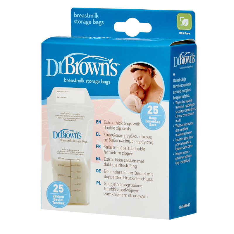 Pliculețe cu lapte matern 180 ml - 25 buc.