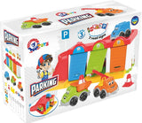 Гараж С Писта С Коли С Затварящи Врати И Изстрелване И Пътни Знаци 36Х24Х13