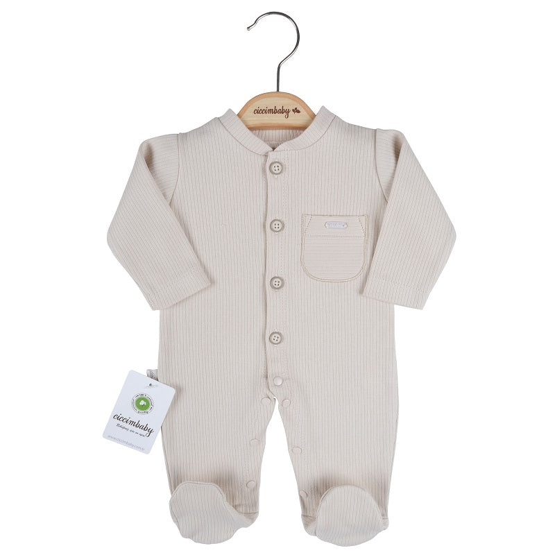 U4780 Overál gombokkal, bézs, 3 hó, Ciccim Baby