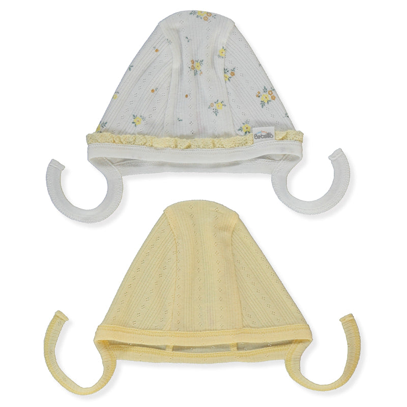 C1191 Шапка 2 Бр. Bloom 0 6m 43cm Yellow Bebetto