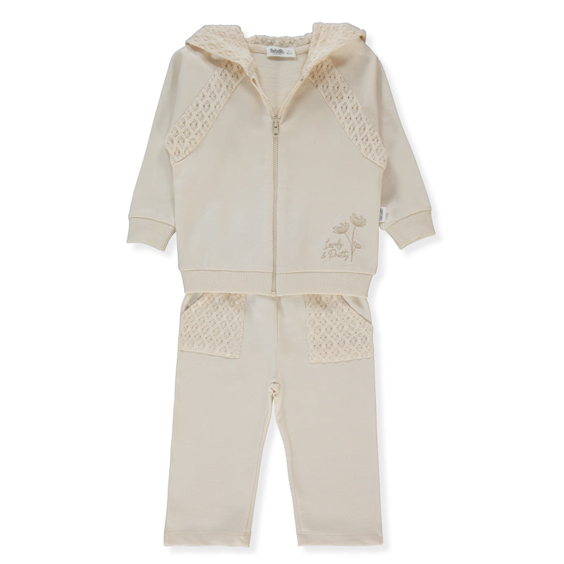 K5246 Анцуг 2ч. Lacy Girl 12 18m 86cm Beige Bebetto