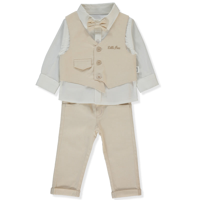 K5230 Костюм 3ч. Little Boss 9 12m 80cm Beige Bebetto