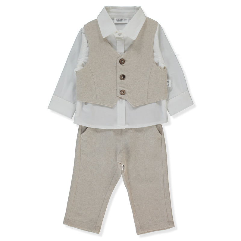 K5382 Костюм 3ч. Gentleman 12 18m 86cm Beige Bebetto