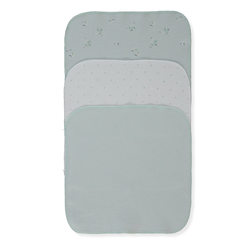 C1212 Кърпи 3 Бр. Flower Garden 20x20cm Mint Bebetto