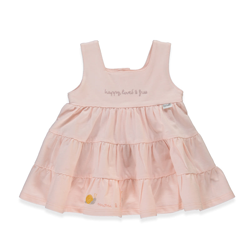 K5353 Рокля Loved 3 6m 68cm Salmon Bebetto