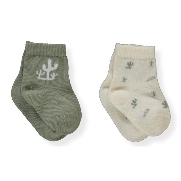 S741 Чорапи 2ч. 0 6m Khak? Bebetto
