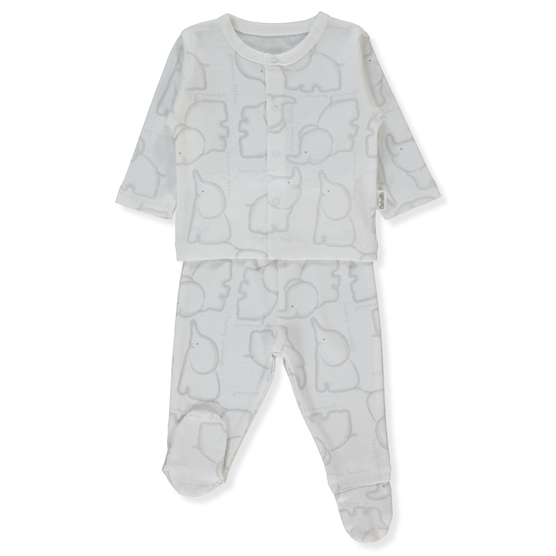 F1478 Пижама 2 Ч. Happy Animal 0 3m 62cm Grey Bebetto