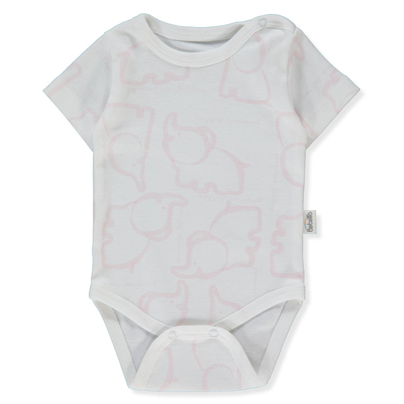 T4181 Боди К.р. Happy Animal 9 12m 80cm Pink Bebetto