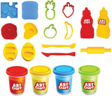 Coș cu plastilină, matrițe și unelte 23x12x17