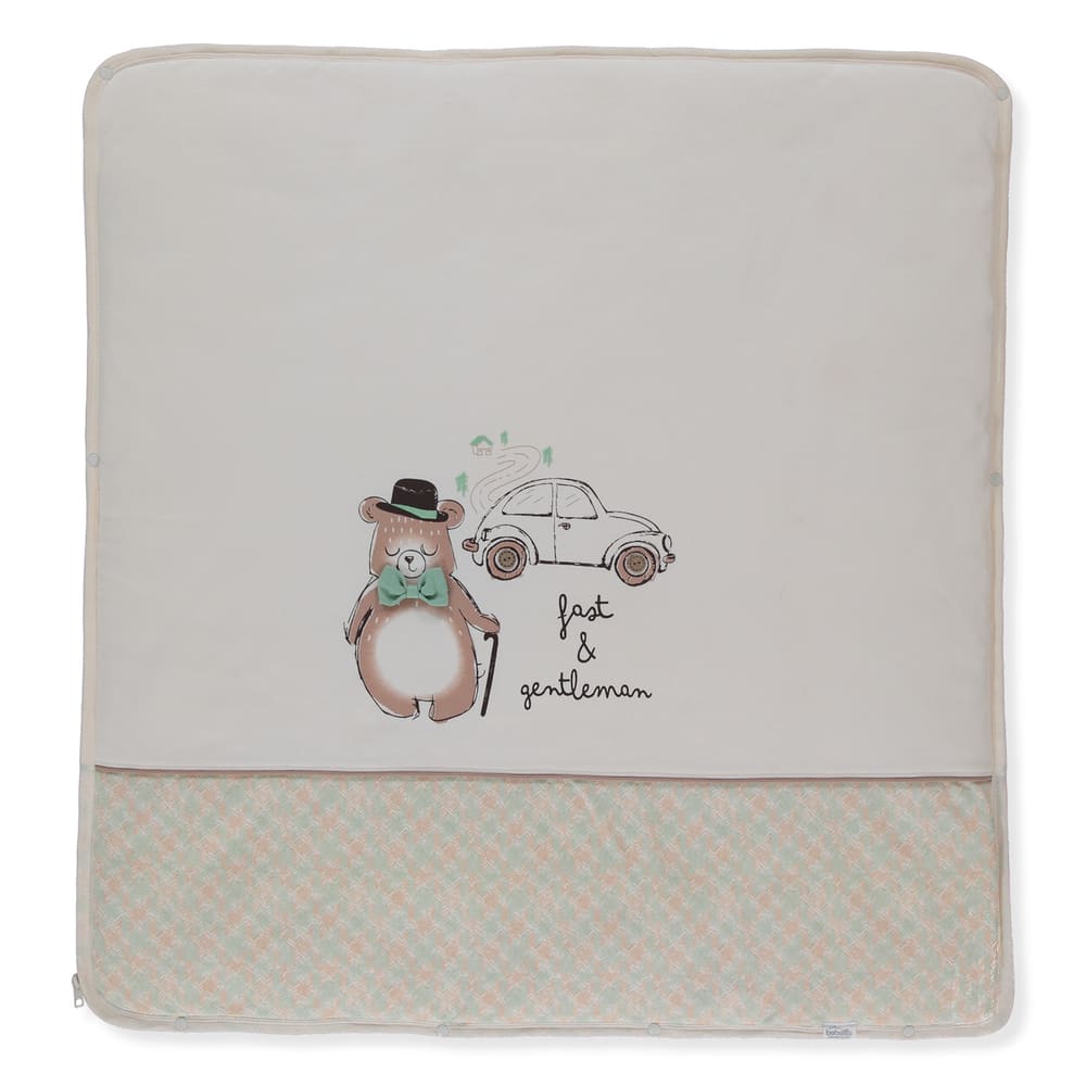 B819 Takaró portbebe barna Gentleman Bear 80x85 Bebetto