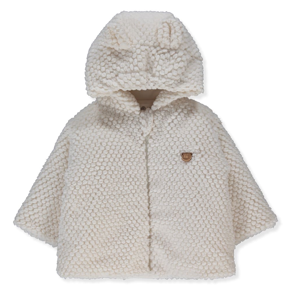 K4622 Ekru kapucnis kabát Sleeper Baby 9-12m 80cm Bebetto