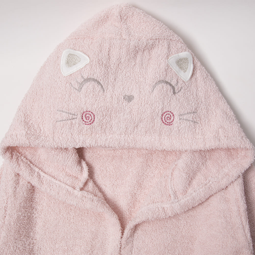 H461 Халат Розов Lovely Kitten 1 2y 92cm Bebetto