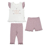 F1384 Pizsama 3 részes Nature Lila 9-12hó 80cm Bebetto