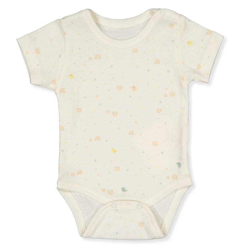 T3821 Боди К.р. Colorful Birds Екрю 3 6м 68см Bebetto