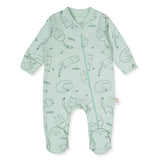 T3835 Bebetto Sleepy Cat overál, zöld 0-3hó 62cm