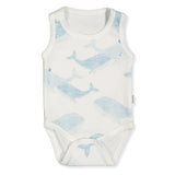 T3885 Боди Потник Whales Син 0 3м 62см Bebetto