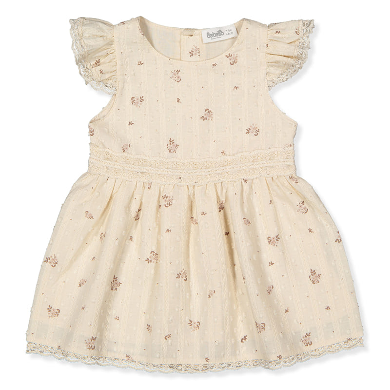 K4838 Elegants ruha sötét ekrü 6 9hó 74cm Bebetto