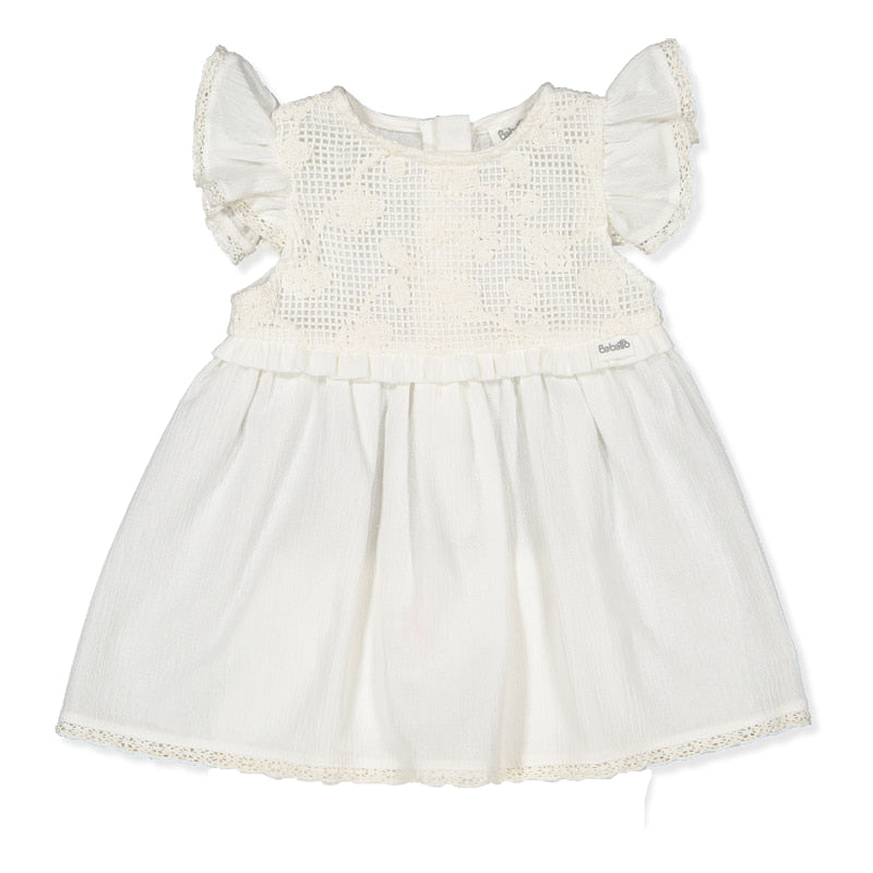 K4830 Рокля Crinkle Екрю 18 24м 92см Bebetto