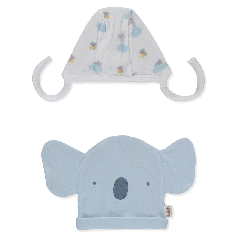 C1134 Шапка 2бр Stars And Koalas Син 0 6м 43см Bebetto