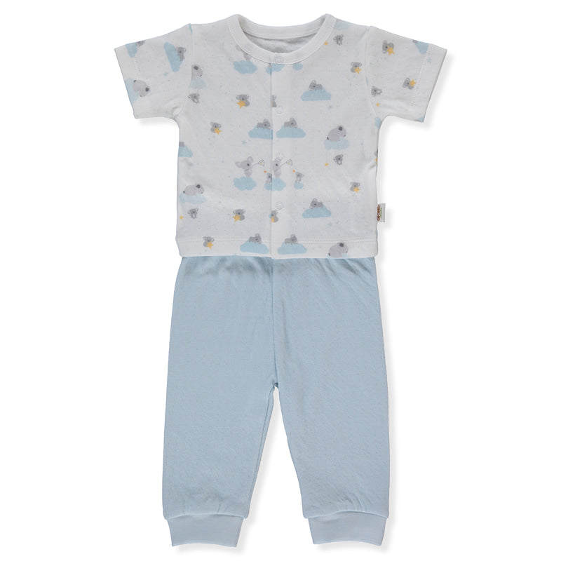 F1427 Pizsama 2 részes Stars And Koalas kék 1-3 hó 62cm Bebetto