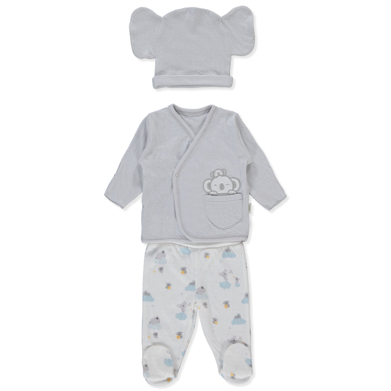 Z1029 K Kt 3 db Stars And Koalas Szürke 0-1m 56cm Bebetto