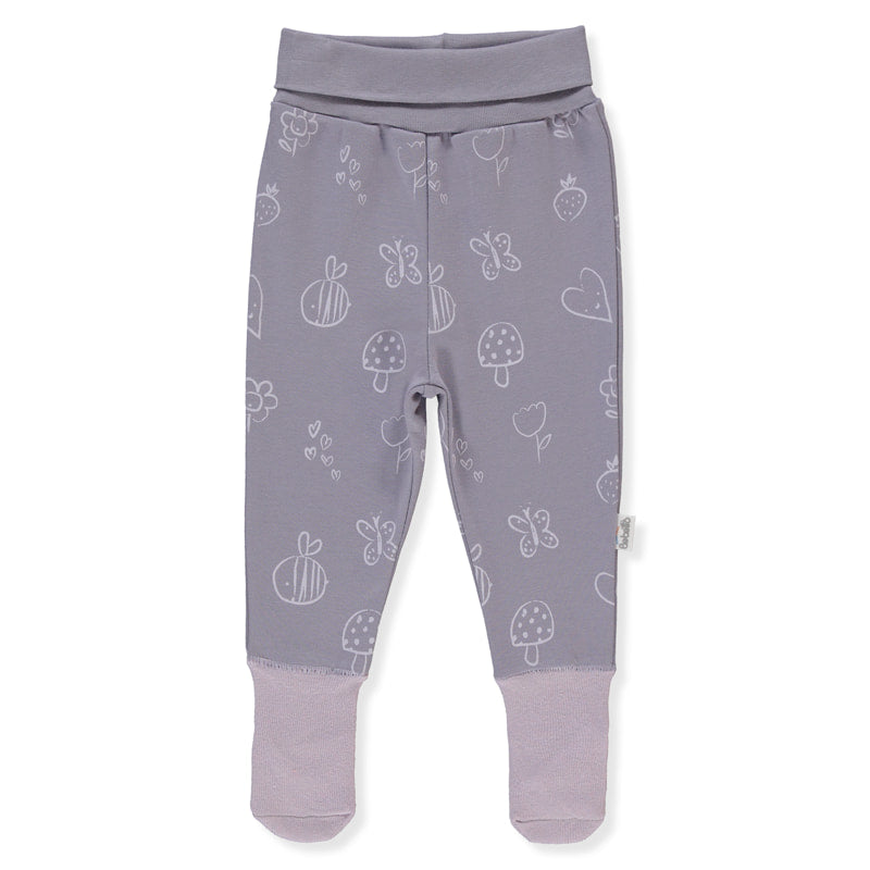 T3987 Mini Bee Lilac lábfejes nadrág 9-12hó Bebetto
