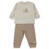 F1455 Пижама 2ч Organic Fun Moment Brown 3 6м Bebetto