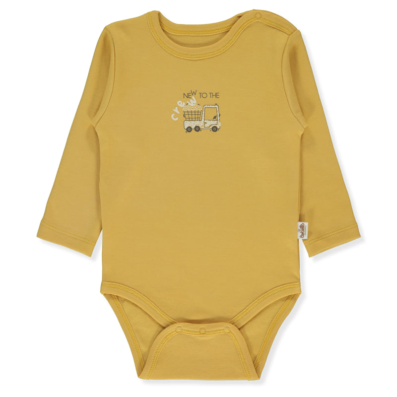 T4076 Боди Д.р. Organic Machines Mustard 18 24m Bebetto