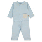 F1458 Пижама 2ч Organic Sleepy Sheepy Blue 0 1m Bebetto