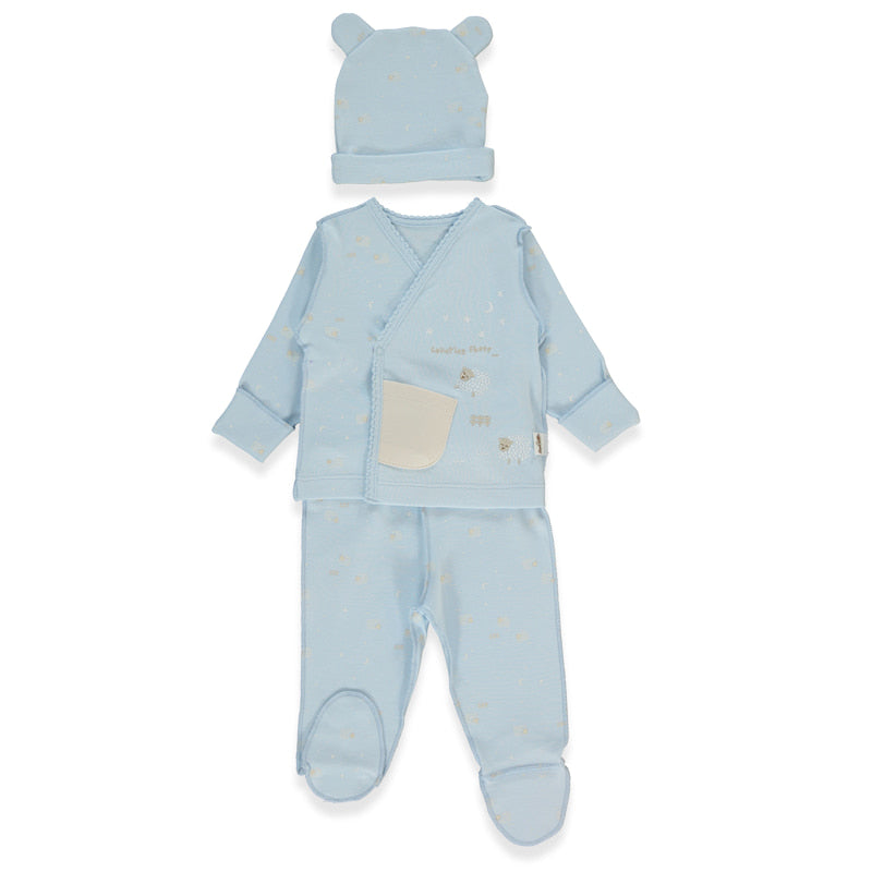 Z1072 K Kt 3h Organic Sleepy Sheepy kék 1-3hó Bebetto