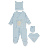 Z1083 K Kt 5db Organic Sleepy Sheepy kék 0-3 hó Bebetto