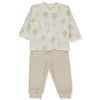 F1460 Пижама 2ч Org Born With Love Beige 1 3м Bebetto