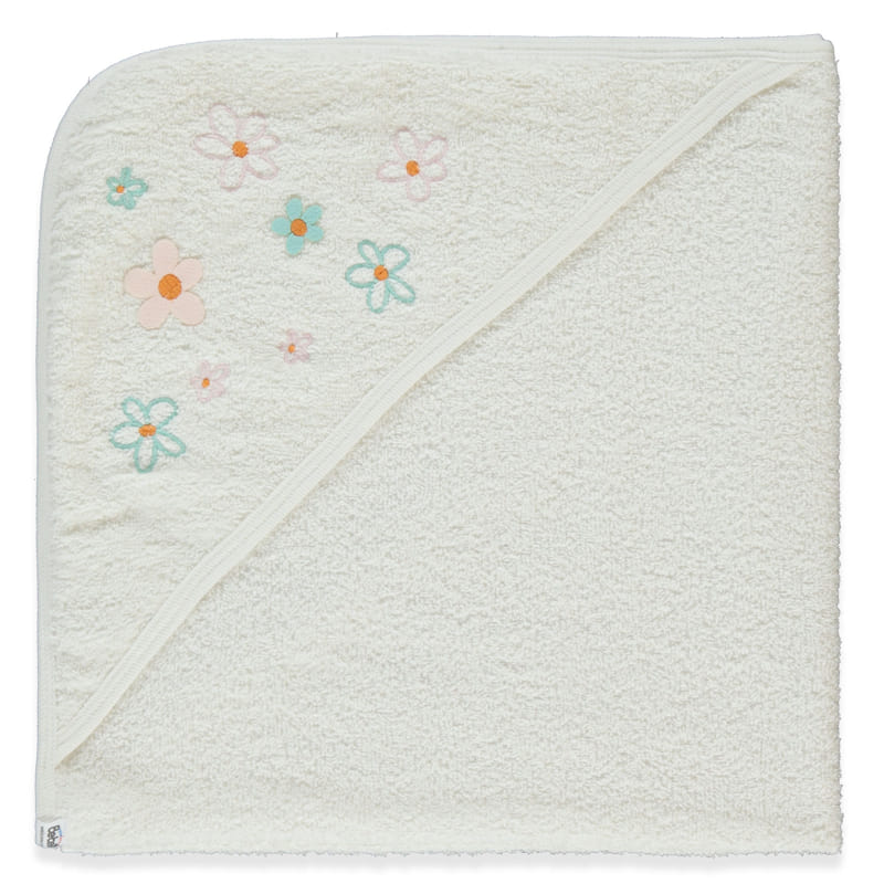H485 Хавлия Havlu Grubu Екрю Цветя 80x80см Bebetto