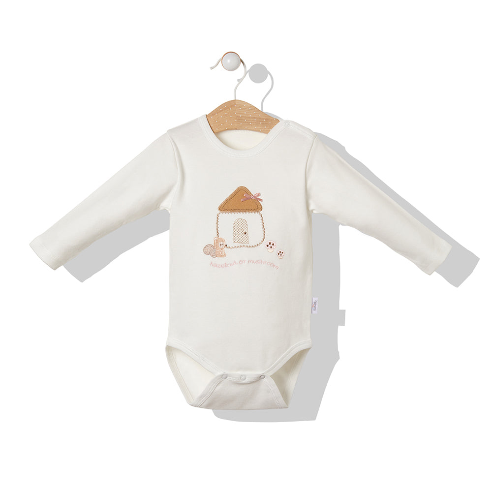 Body T2870 DR Veveriță S Inimă Ecru 98Cm