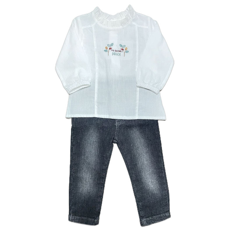 K3687 К Кт 2ч. Момиче Boutique Тъмно Син 86cm Bebetto