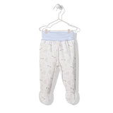Salopă drăguță și cool T2968, alb-albastru, 6-9 m/74 cm