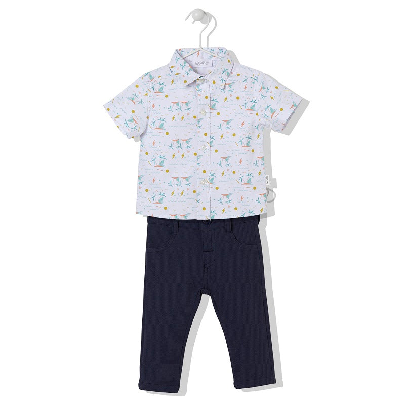 K3957к Кт 2ч. Butik 2023 Yaz Т.син 18 24m 92cm Bebetto