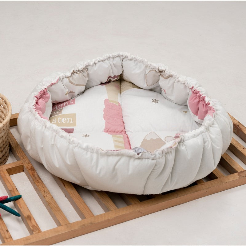 Cuib rotund roz 80 cm