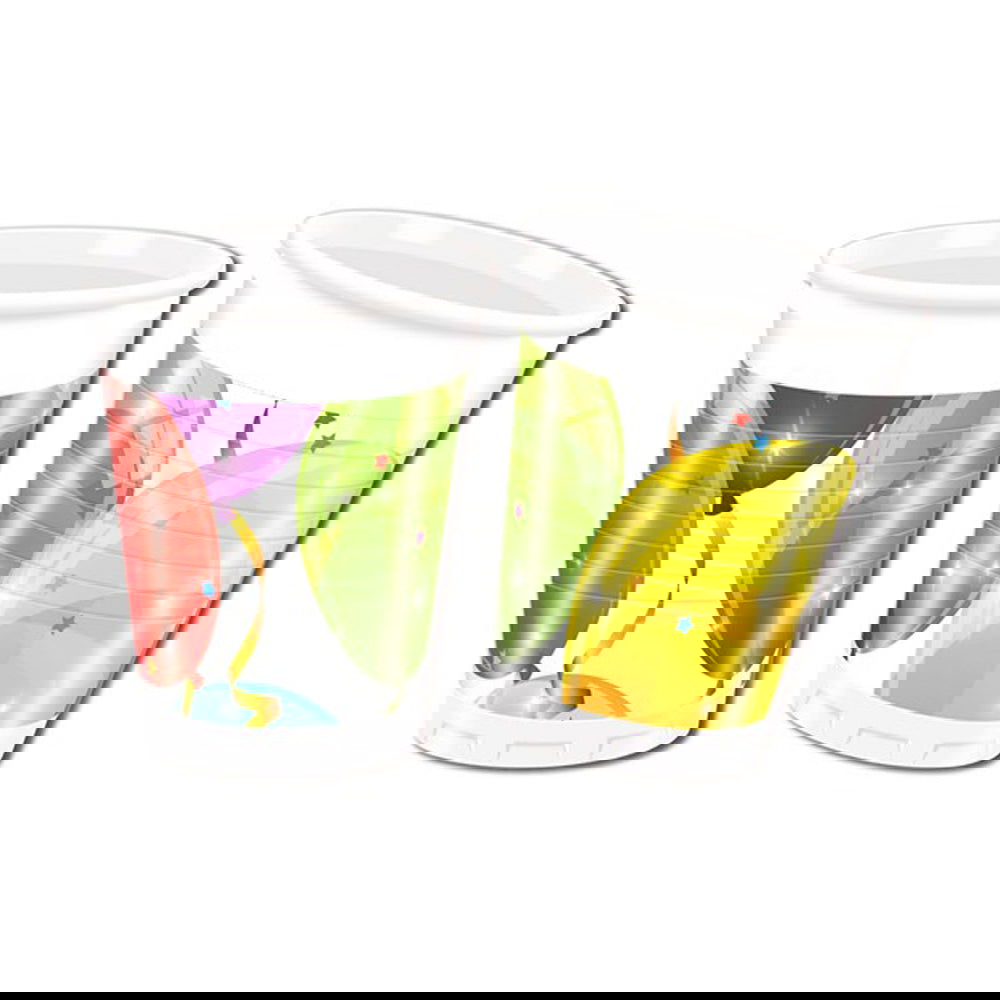 88149 Хартиени Чашки 8 Бр.200 Мл.Искрящи --- BebeMama