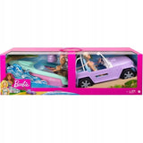 Gxd66 Barbie Комплект Джип, Лодка И 2 Кукли Mattel