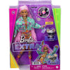 Păpușa Barbie Extra cu împletituri roz și piele închisă la culoare